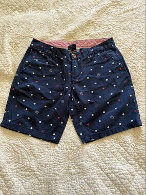 Columbia Navy Polka Dot Chino Shorts Size 4
